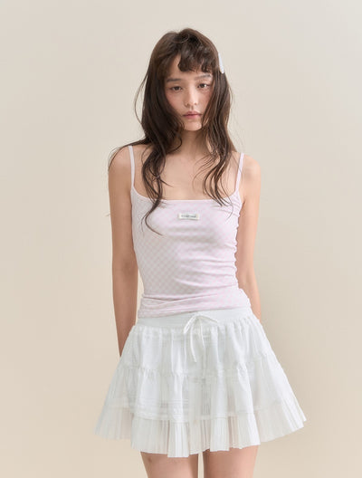 White Lace A-line Tutu Skirt SUN0133