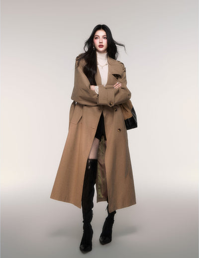 Classic Oversized Double-Breasted Trench Coat LUL0205