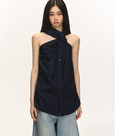 Halter Neck Twisted Top ANA0045