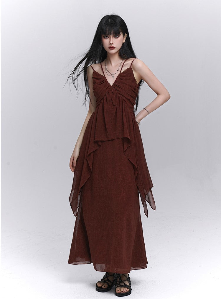 Red Lazy Style Camisole/Skirt LAD0202