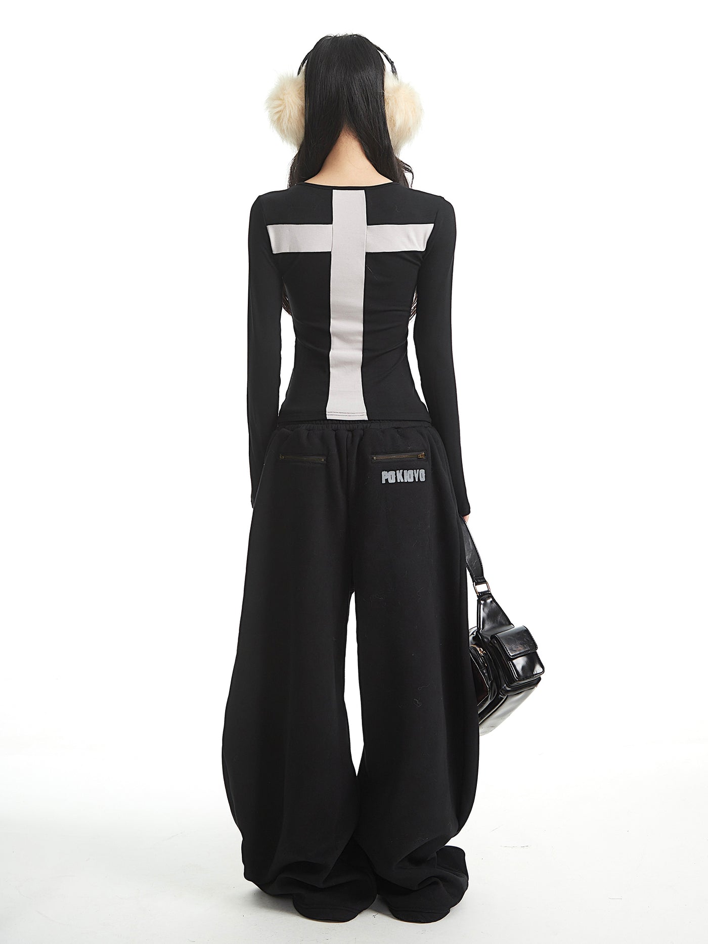 Skull Design Casual Wide-Leg Pants UNC0328