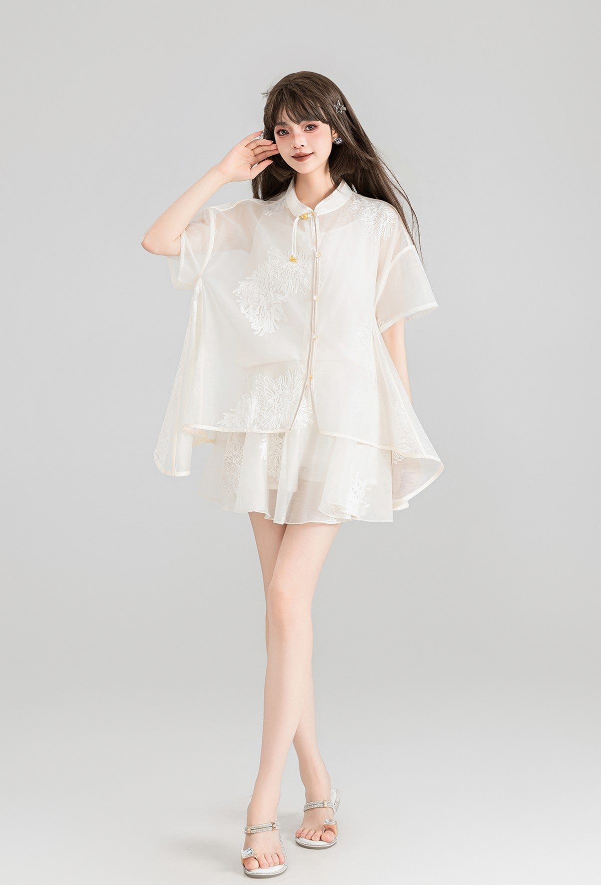 Chinese Embroidered Shirt/Camisole/Skirt KEI0117