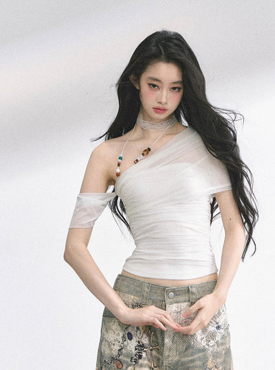 One Shoulder Slimming T-shirt DIA0491
