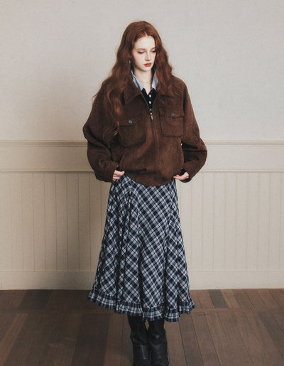 Retro Plaid Large Swing Skirt LUL0188