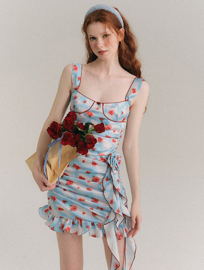 Hand-painted Rose Floral Camisole/Skirt GRO0042