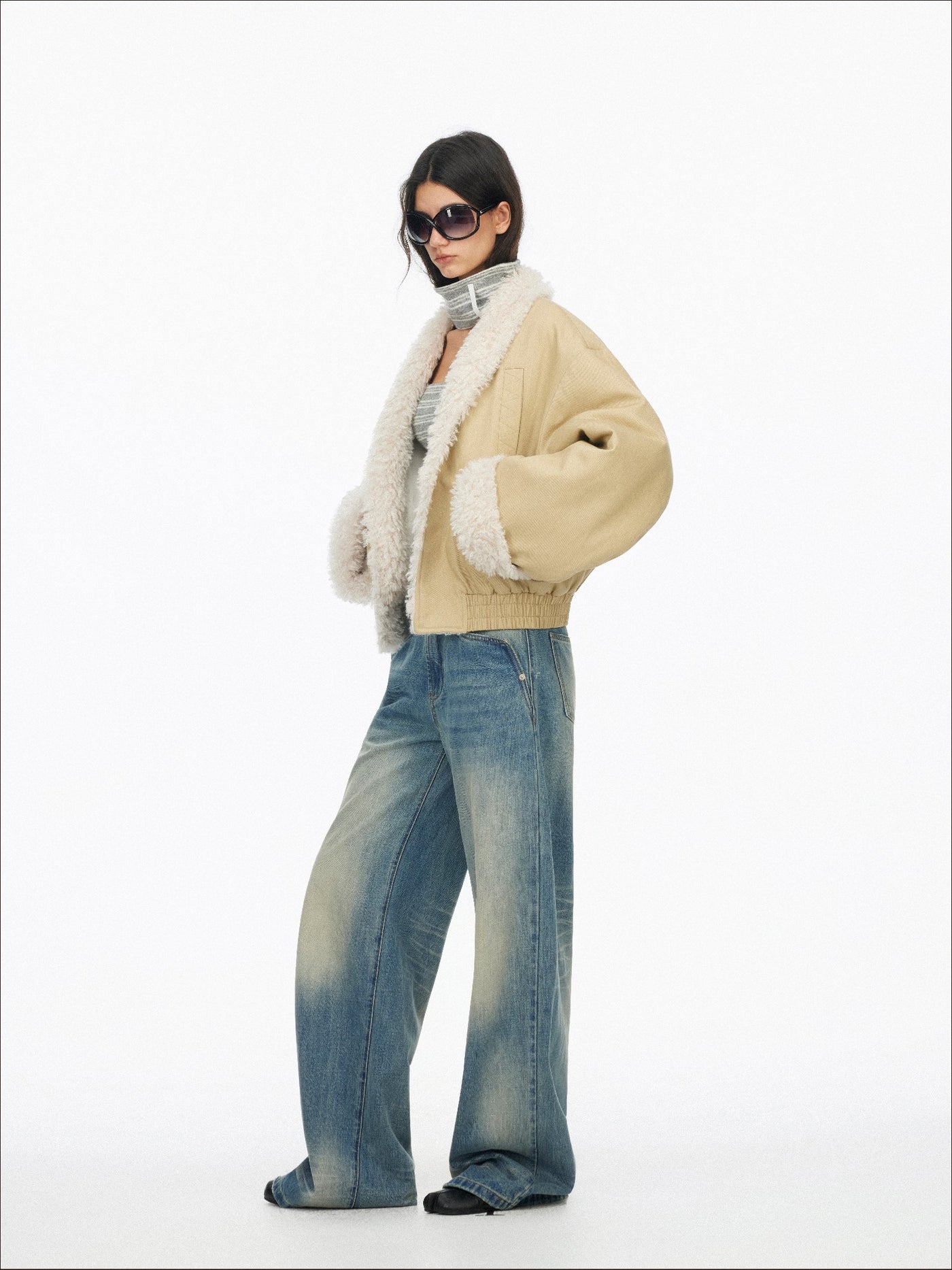 Fur Collar Patchwork Cotton Coat SAL0198