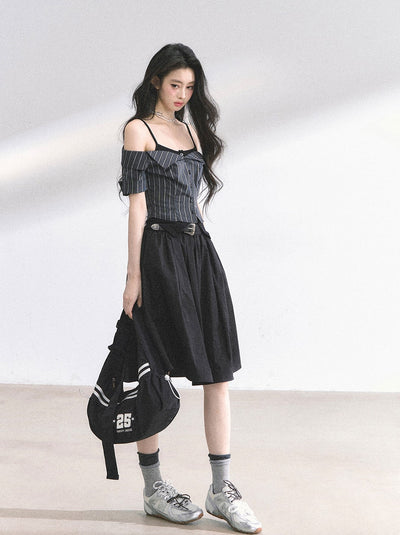 Fake Two-piece Striped Shirt DIA0531