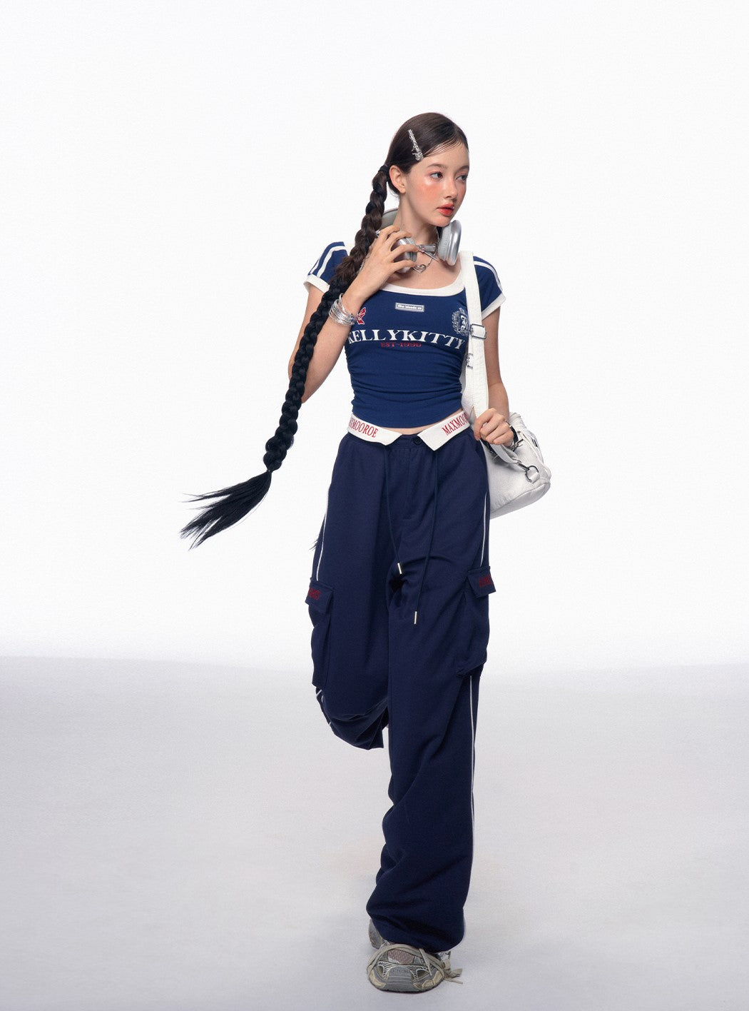 American Blue Walking Loose Lazy Wide-leg Pants DIA0180