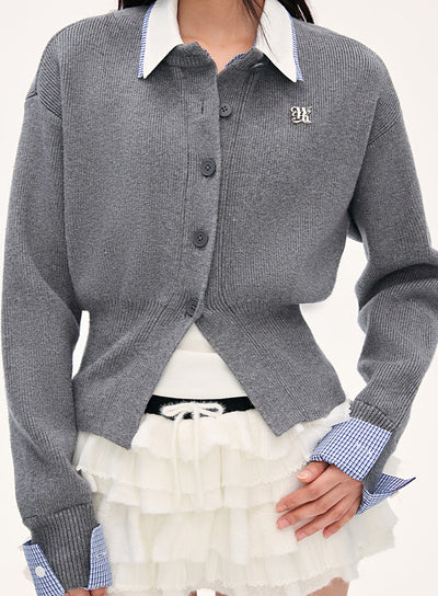 Fake Two-Piece Shirt Collar Sweater WEE0075