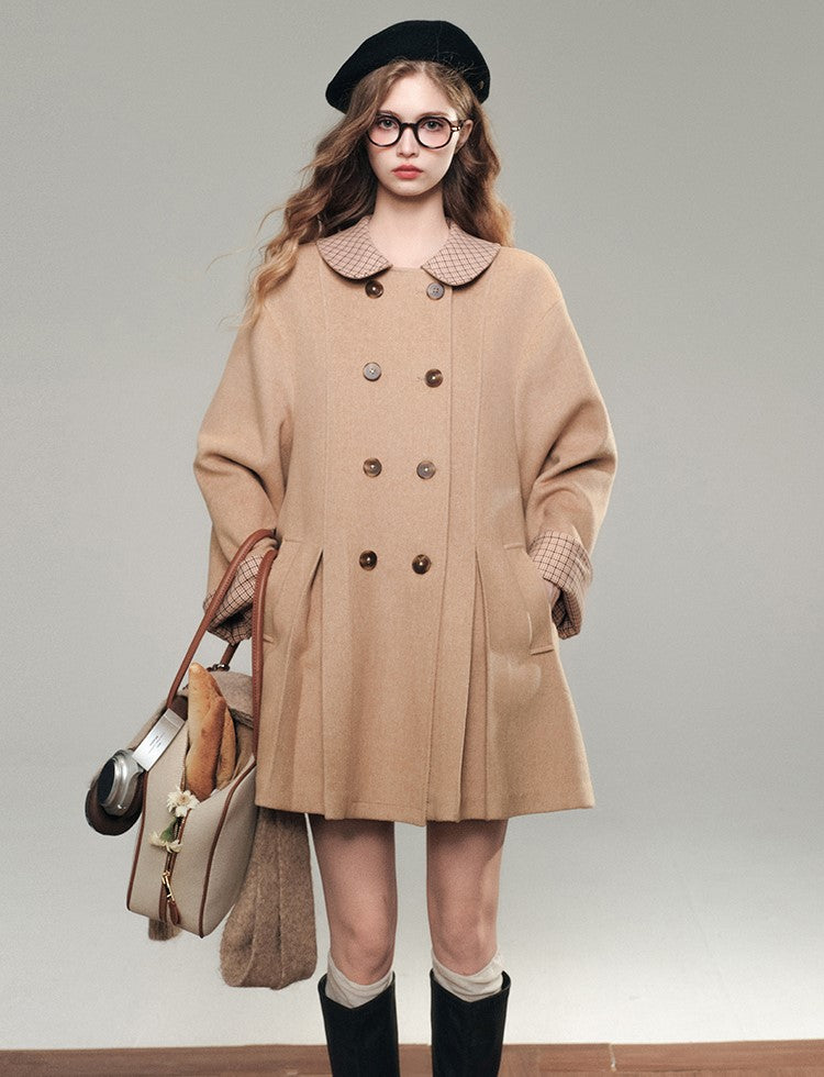 High-Proportion Wool Chestnut Brown Coat GRO0076