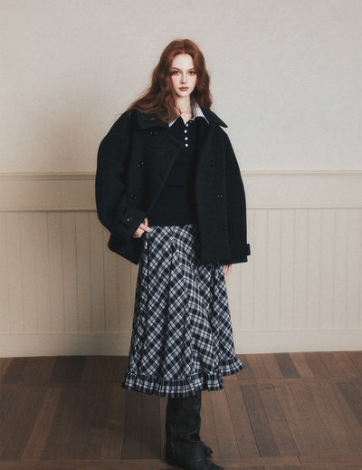 Retro Plaid Large Swing Skirt LUL0188