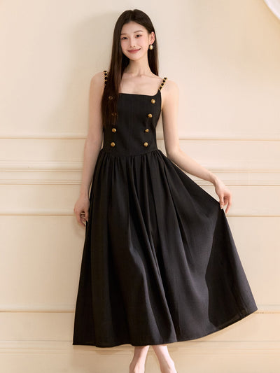 Hepburn Style Suspender Dress OSH0125