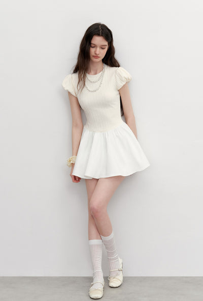 Slim Waist Patchwork Dress AYF0097