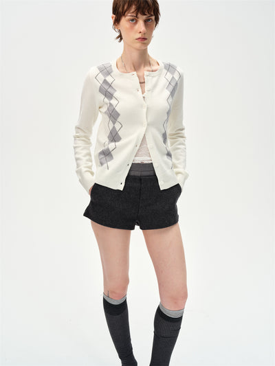 Diamond-shaped Knitted Cardigan CUR0256