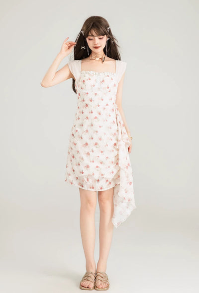 Three-dimensional Flower Slim Dress KEI0132