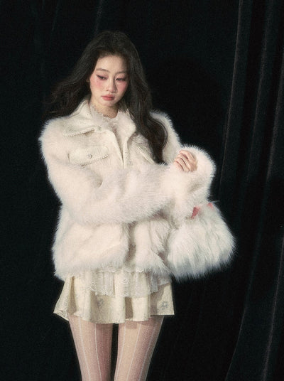 Snow Velvet Lazy Style Warm Fur Jacket DIA0242