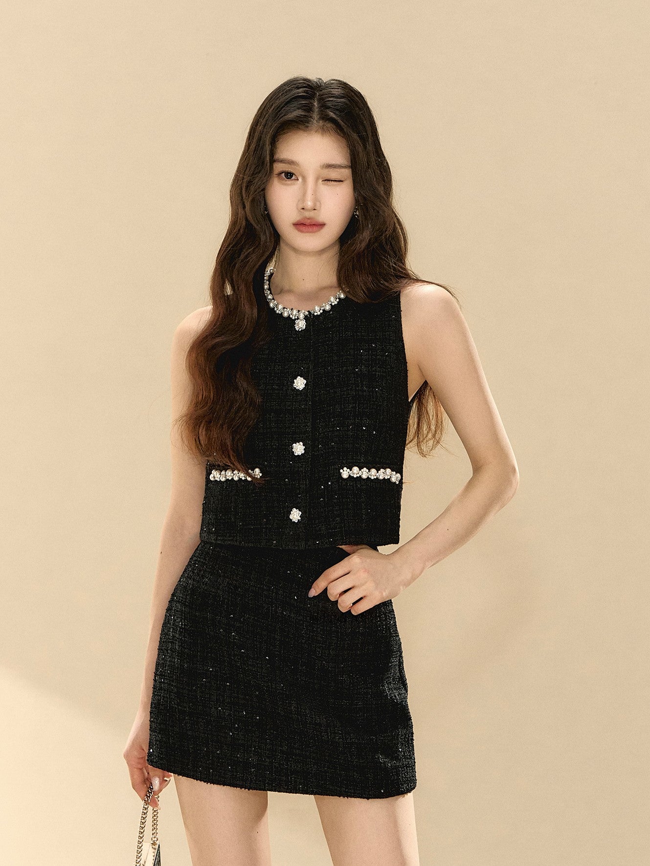 Pearl Fragrance Style Vest/Skirt OSH0136