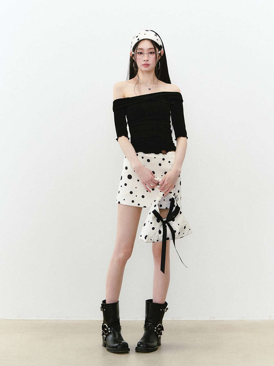 One-shoulder Mid-sleeve T-shirt VIA0244