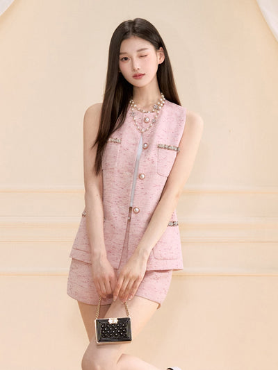 Pink Fragrance Style Vest/Shorts OSH0129