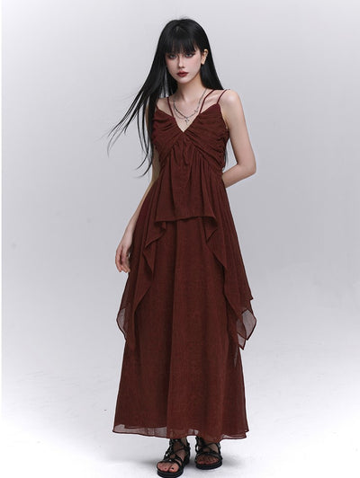 Red Lazy Style Camisole/Skirt LAD0202