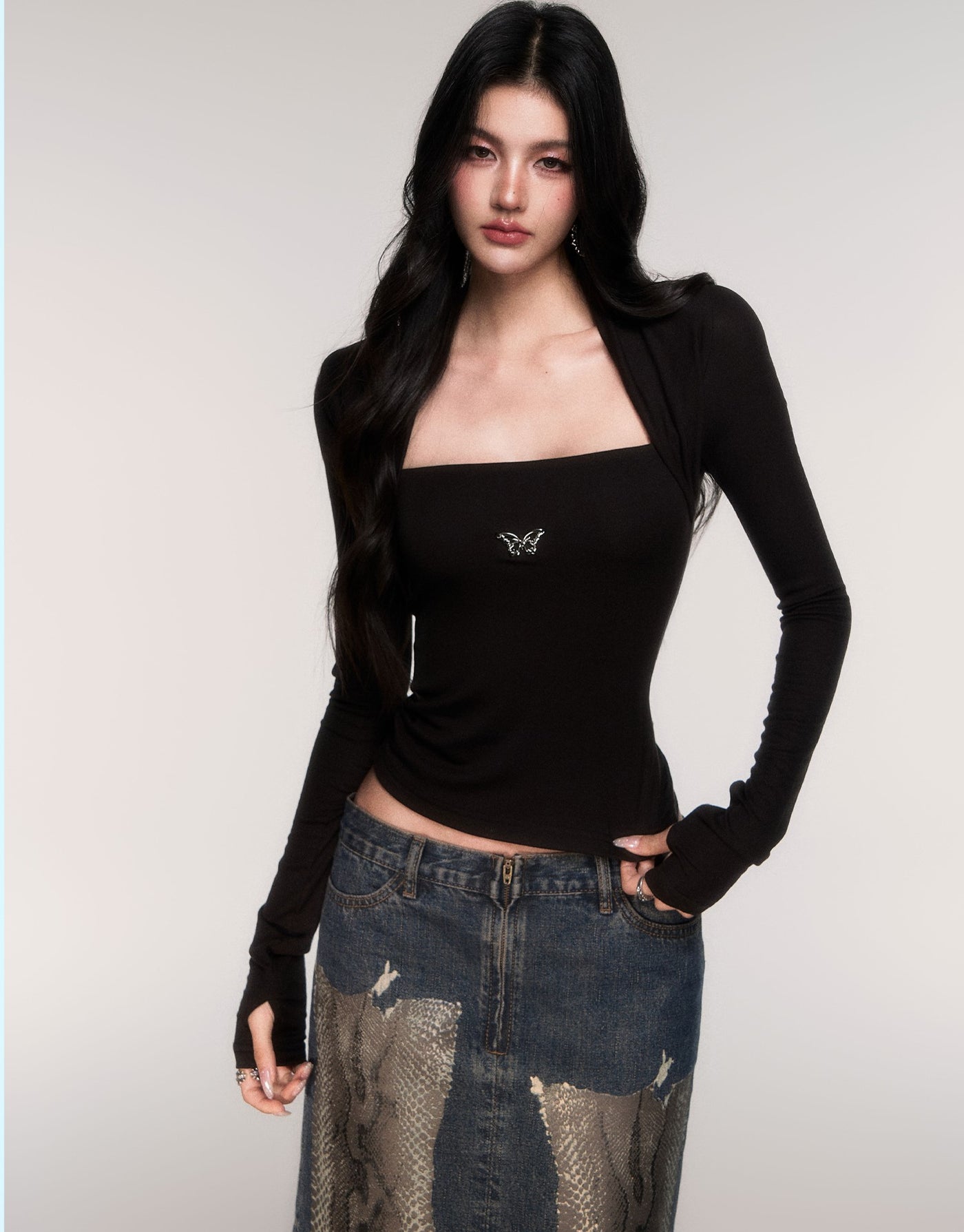 Butterfly Design Slim Fit Sweater LUL0202