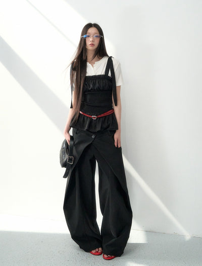 Double Waist Wide-leg Suit Pants LAL0181