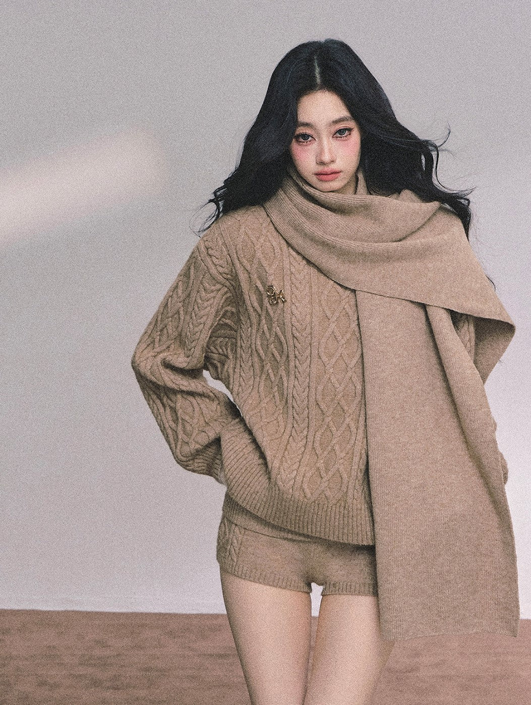 Cable Sweater/Scarf/Shorts DIA0621
