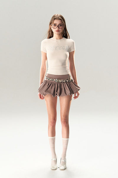 Mini Flower Short A-line Tutu Skirt 4MU0006
