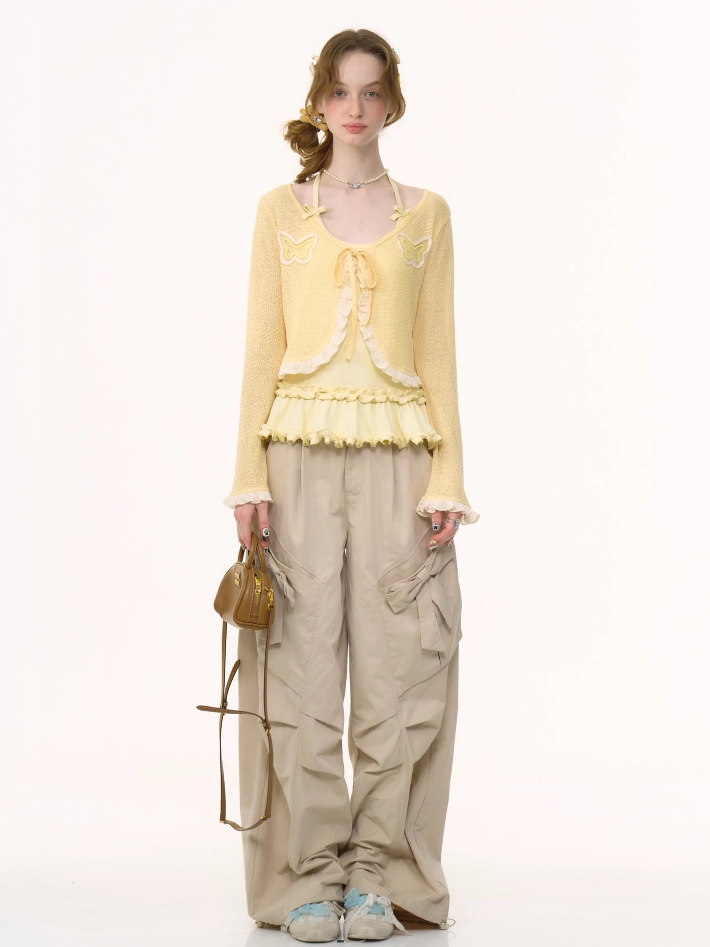 Bow Straight Wide Leg Pants ZIZ0260