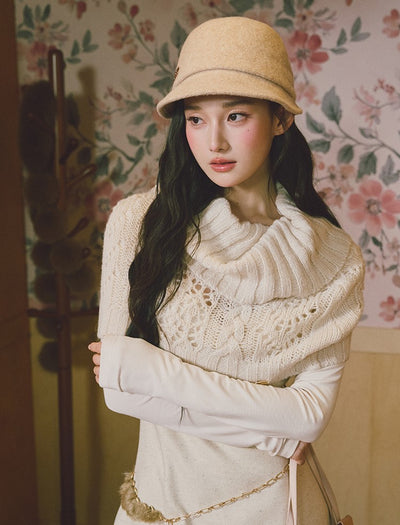 Square Neck Thick Sophisticated Dress LAL0233