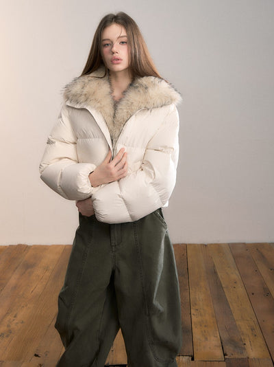 Removable Fur Collar Down Jacket VIA0351