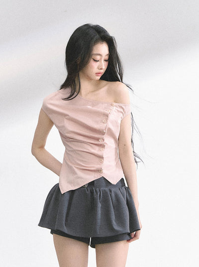 Off-shoulder Slim Shirt DIA0482