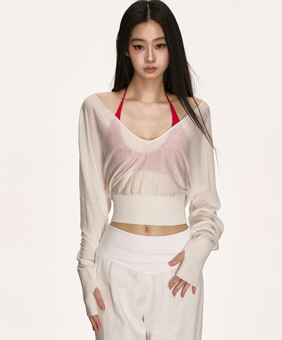 V-neck Loose Layered Top ANA0011