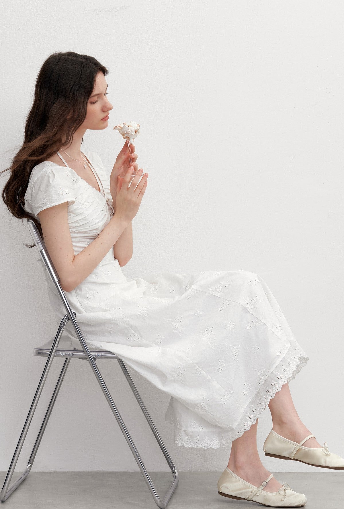 Lace Embroidered Long Dress AYF0103