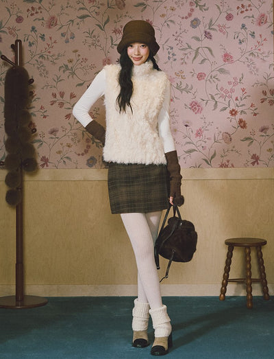 Eco-friendly Stand Collar Fur Vest LAL0238