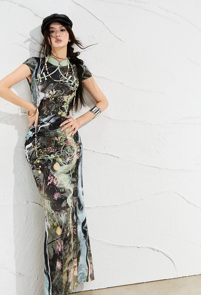 Forest River Printed Dress OFA0253