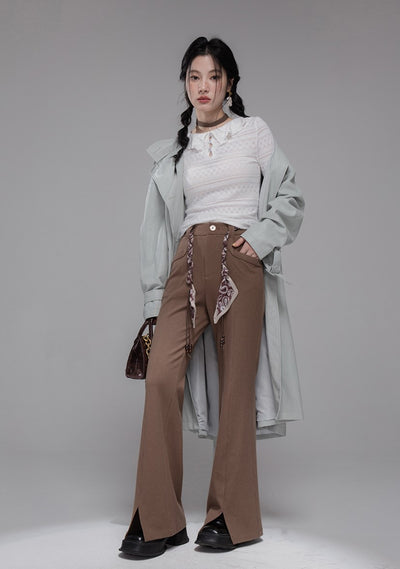 White Lotus Leaf Hollow Collar Sweater COT0348