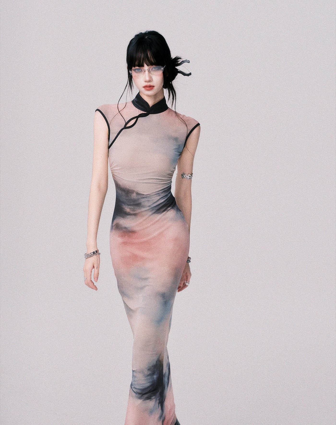 Ink Painting Chinese Long Dress LUL0148
