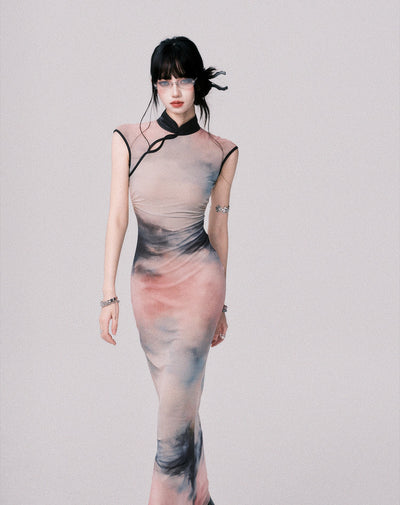 Ink Painting Chinese Long Dress LUL0148
