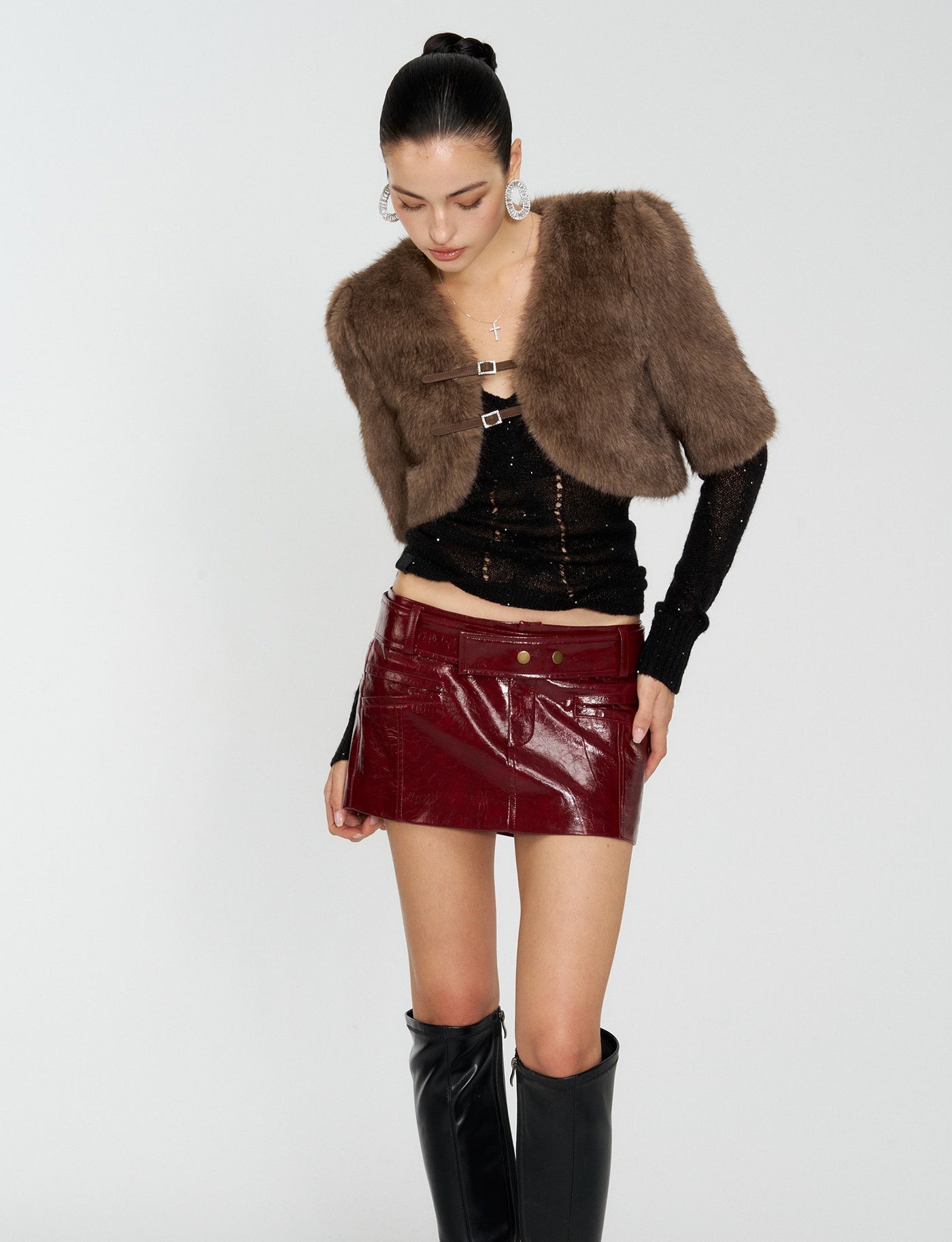 Eco-Friendly Fur Short Jacket 4MU0166