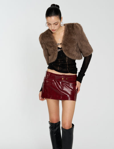 Eco-Friendly Fur Short Jacket 4MU0166