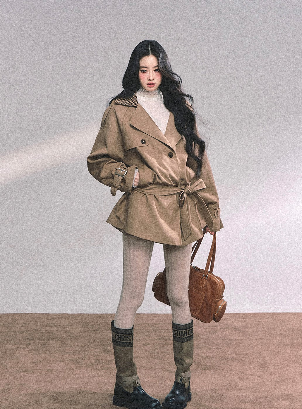 Hepburn Style Plaid Jacket DIA0652