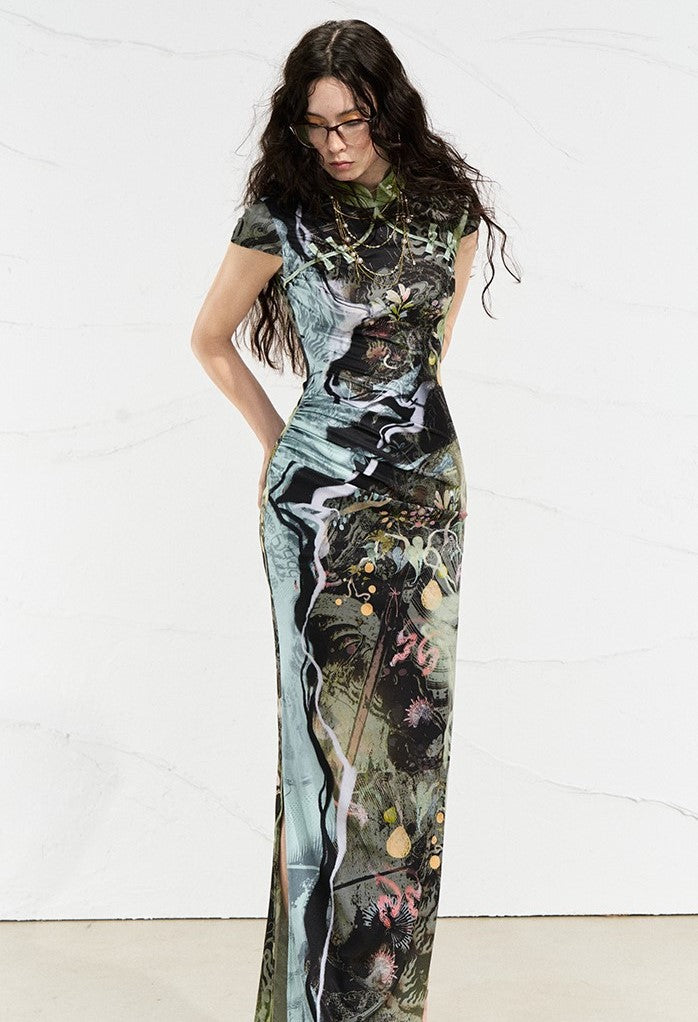 Forest River Printed Dress OFA0253