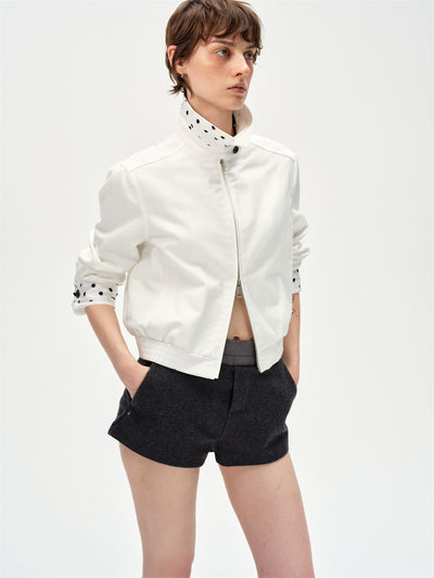 Retro Polka Dot White Jacket CUR0252