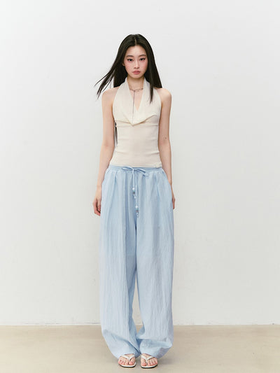 Beaded Drawstring Casual Pants VIA0327