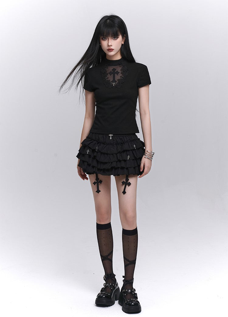 Puffy Cake Gothic Short Skirt LAD0207