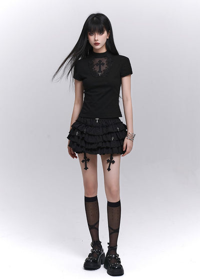 Puffy Cake Gothic Short Skirt LAD0207