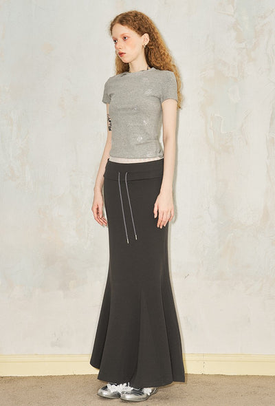 Lace Splicing Waist Slimming Fishtail Skirt DID0095