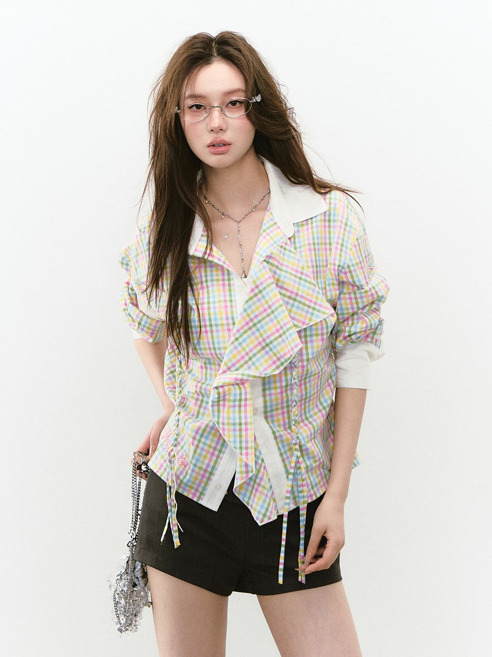 Layered Sunshade Short Shirt VIA0243