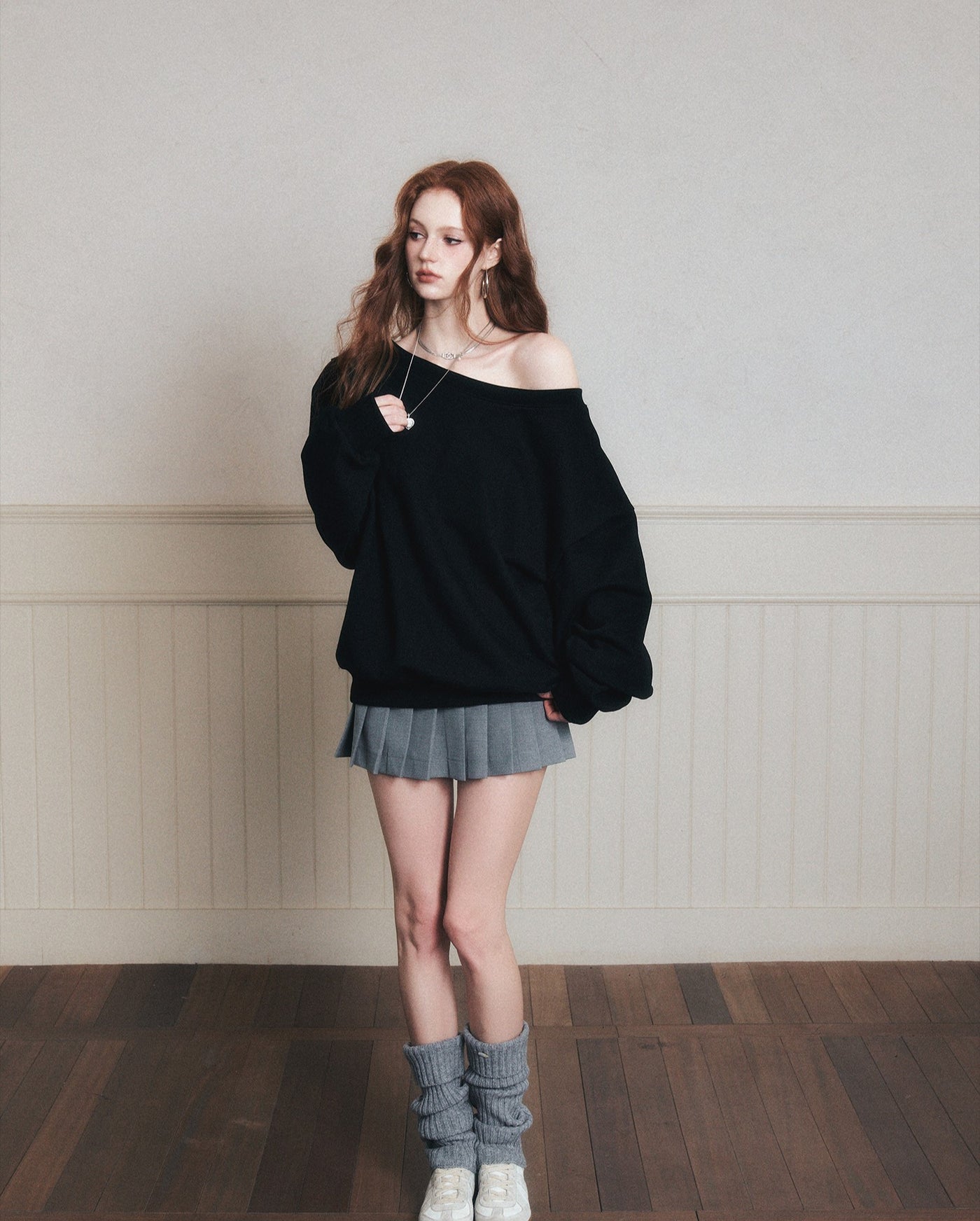 Lazy Off-shoulder Sweatshirt LUL0177